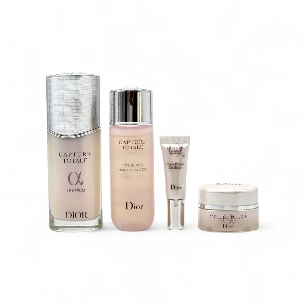 ​Dior Capture Totale Skincare Set with Cosmetic Pouch 4 Piece Collection
